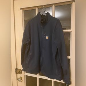 Carhartt Men’s Rain Defender Relaxed Fit Heavyweight Softshell Jacket - NAVY